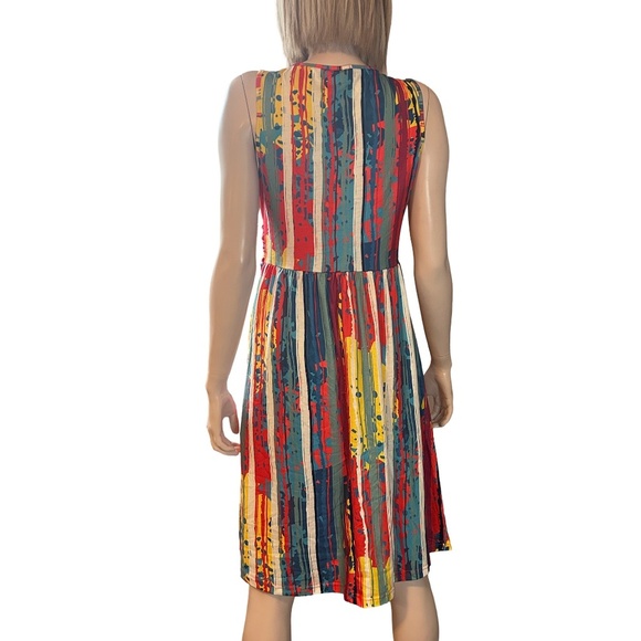 OUGES V-Neck Dress Sleeveless Maternity Nursing Gown Breastfeeding Postpartum - Picture 4 of 16